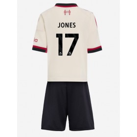 Dětské fotbalový komplet Liverpool Curtis Jones #17 Venkovní košile 2025-26 Krátkým Rukávem
